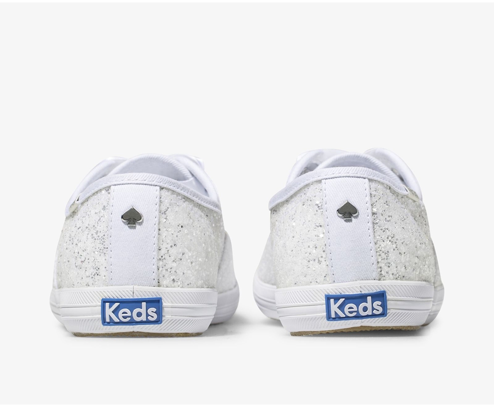 Keds Sneaker Damen Weiß - Kate Spade New York Champion Glitter - NCY-584921